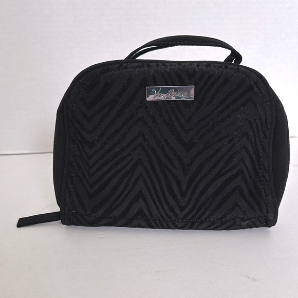 Vera Bradley travel jewelry organizer in Black Zebra  pattern EUC - Picture 1 of 15